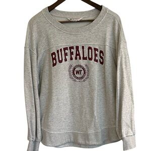 Flying Colors West Texas A&M Buffalos Heather grey sweatshirt women L